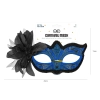Karnevalová maska s kvetom modrá