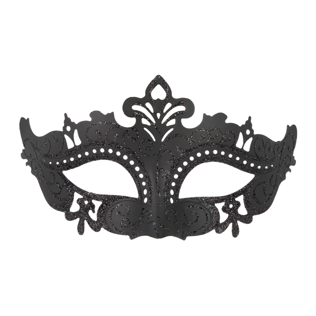Karnevalová maska s ornamentmi čierna