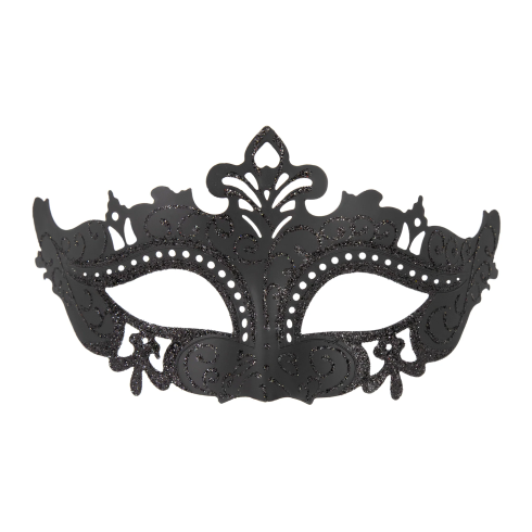 Karnevalová maska s ornamentmi čierna
