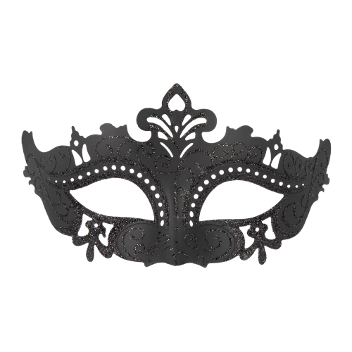 Mască de carnaval neagră cu ornamente