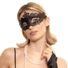 Karnevalová maska s ornamentmi čierna