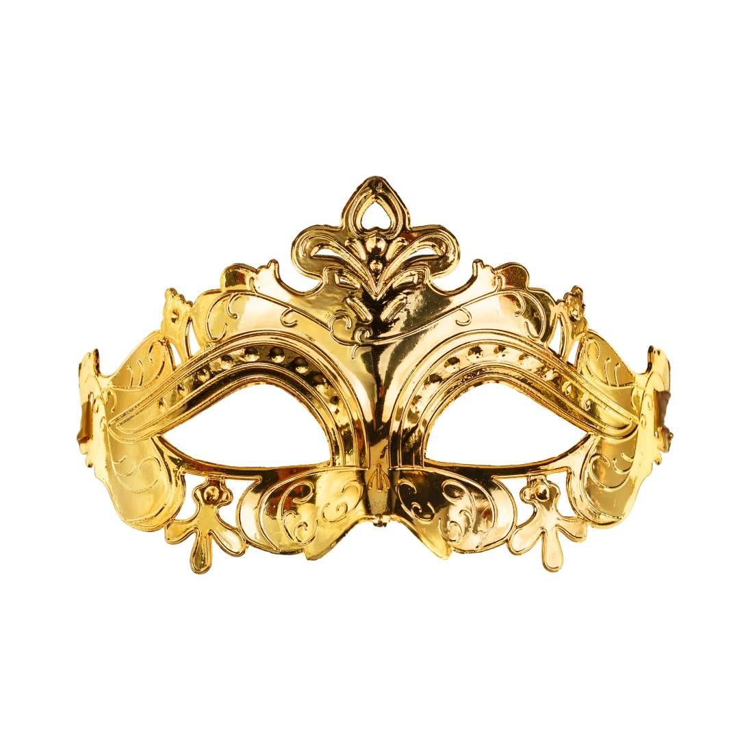 Pustna temna zlata maska 17 x 9 cm – eleganten baročni dizajn