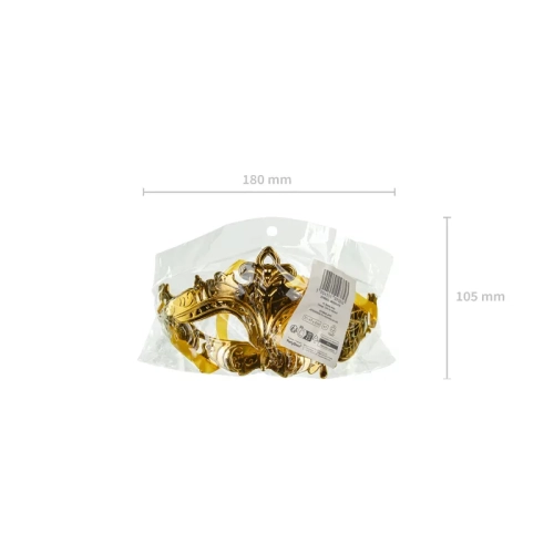 Sötétarany karneváli maszk 17x9 cm – elegáns barokk dizájn
