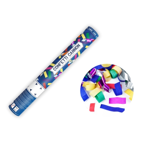 Confetti și serpentine mix – tun de petrecere cu declanșare 40 cm