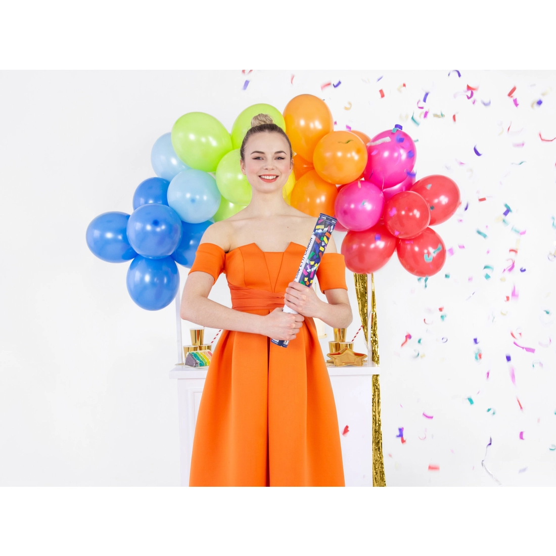 Konfeti in serpentini mix – izstrelitveni party top 40 cm