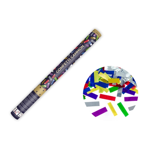 Tun confetti 60 cm – mix de culori, metalic