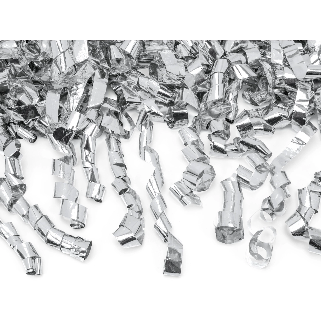 Konfetni top z srebrnimi serpentini 40 cm