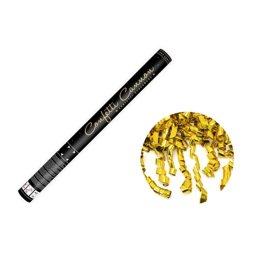 Konfeti kanón se zlatými serpentýnami 60 cm