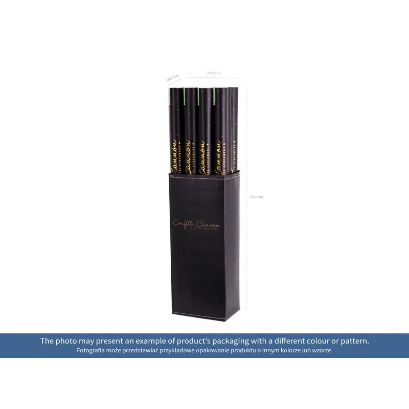 Konfetni top s 80 cm zlatimi trakovi