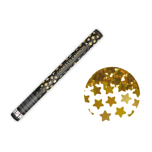 Konfeti top zlate zvezde 60 cm – metalik