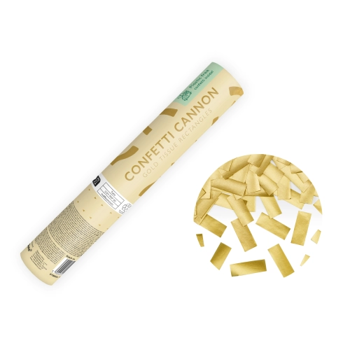 Tun confetti cu benzi aurii 20 cm – aer comprimat