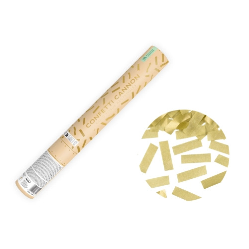 Tun confetti auriu 40 cm – dreptunghiuri de hârtie