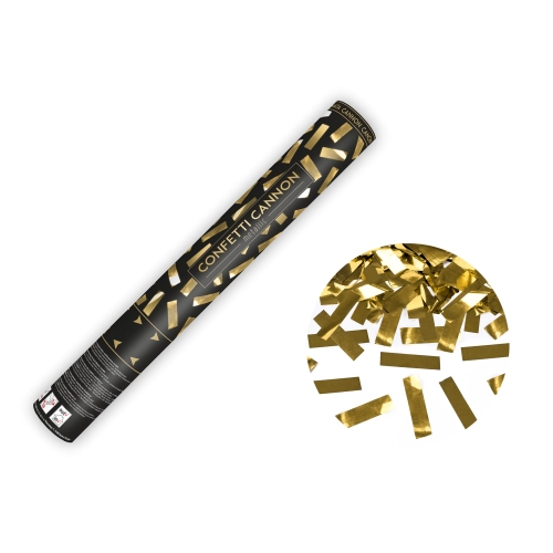 Konfety kanón zlatý metalický 40 cm