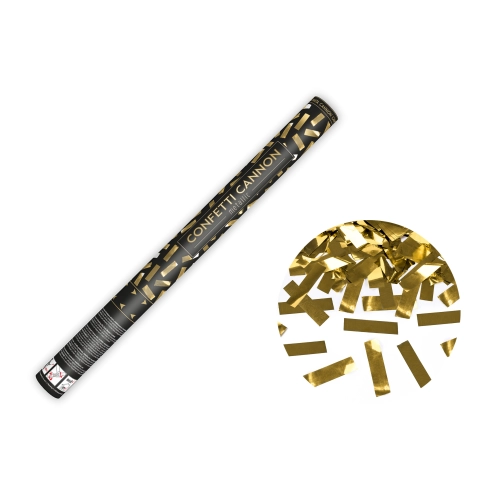 Konfety kanón zlatý metalický 60 cm