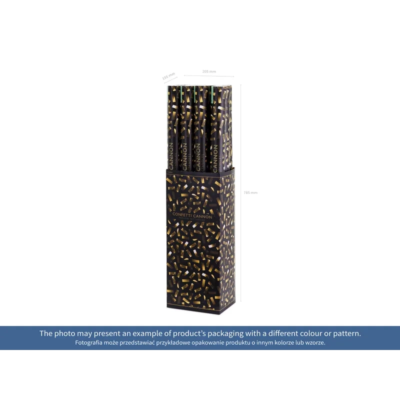 Konfeti top zlate kovinske barve 80 cm