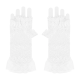 Korunkové rukavičky bez prstov biele na párty