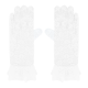 Korunkové bílé rukavičky na party 26 cm