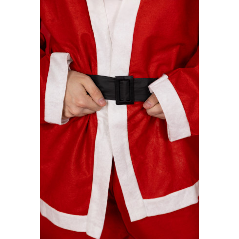 Kostým Santa Clausa červený s bradou, veľkosť 170–190 cm, 5-dielny set