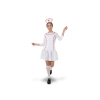 Kostum medicinske sestre v beli barvi z rdečim robom, velikost M