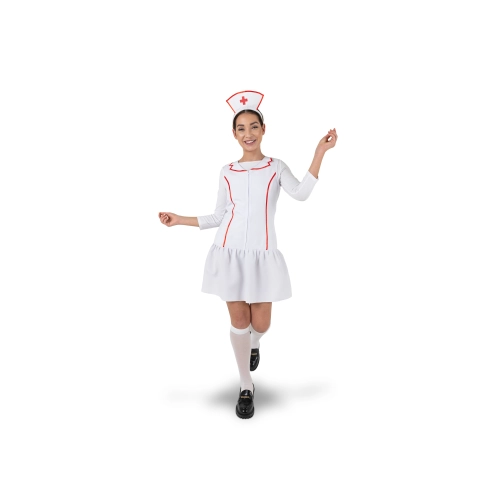 Kostim medicinske sestre bijeli s crvenim rubom, veličina M