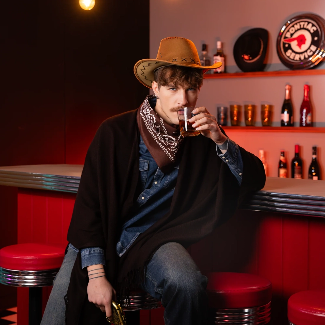 Pălărie de cowboy pentru petrecere, maro deschis