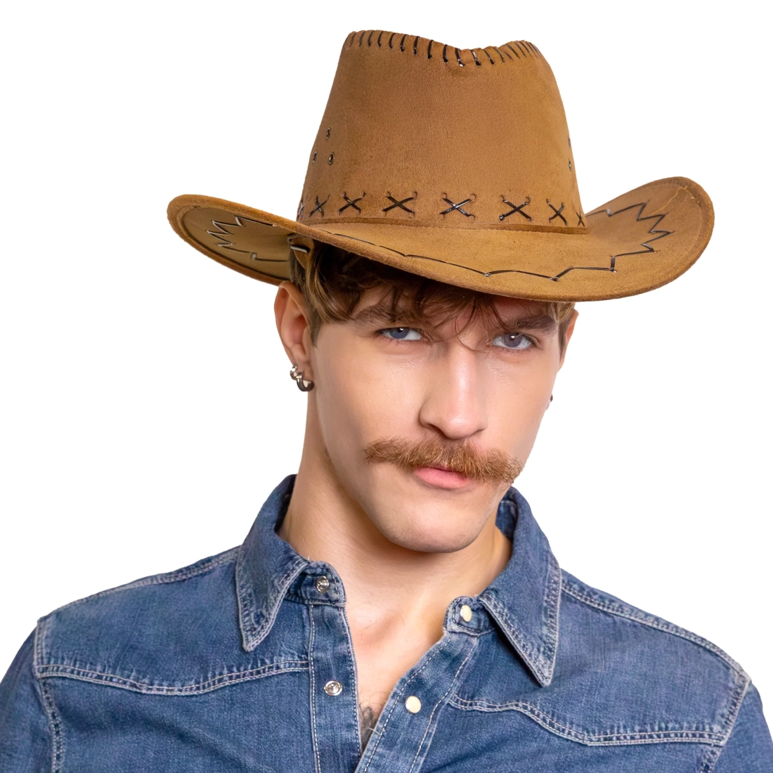 Pălărie de cowboy pentru petrecere, maro deschis