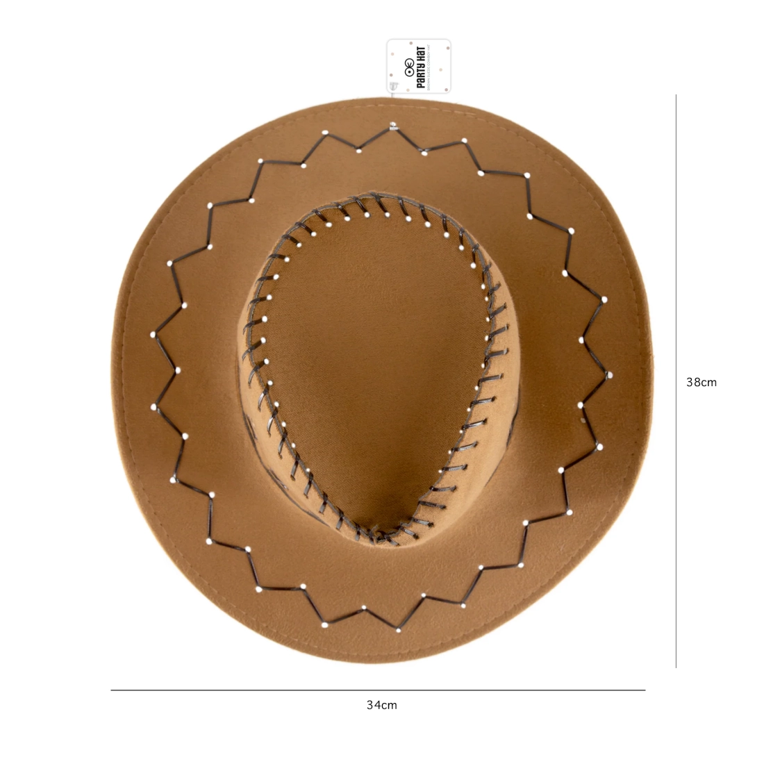 Pălărie de cowboy pentru petrecere, maro deschis