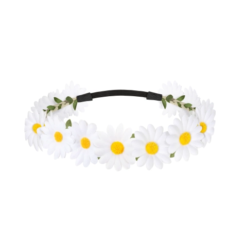 Bentiță florală de party cu margarete, mărime universală