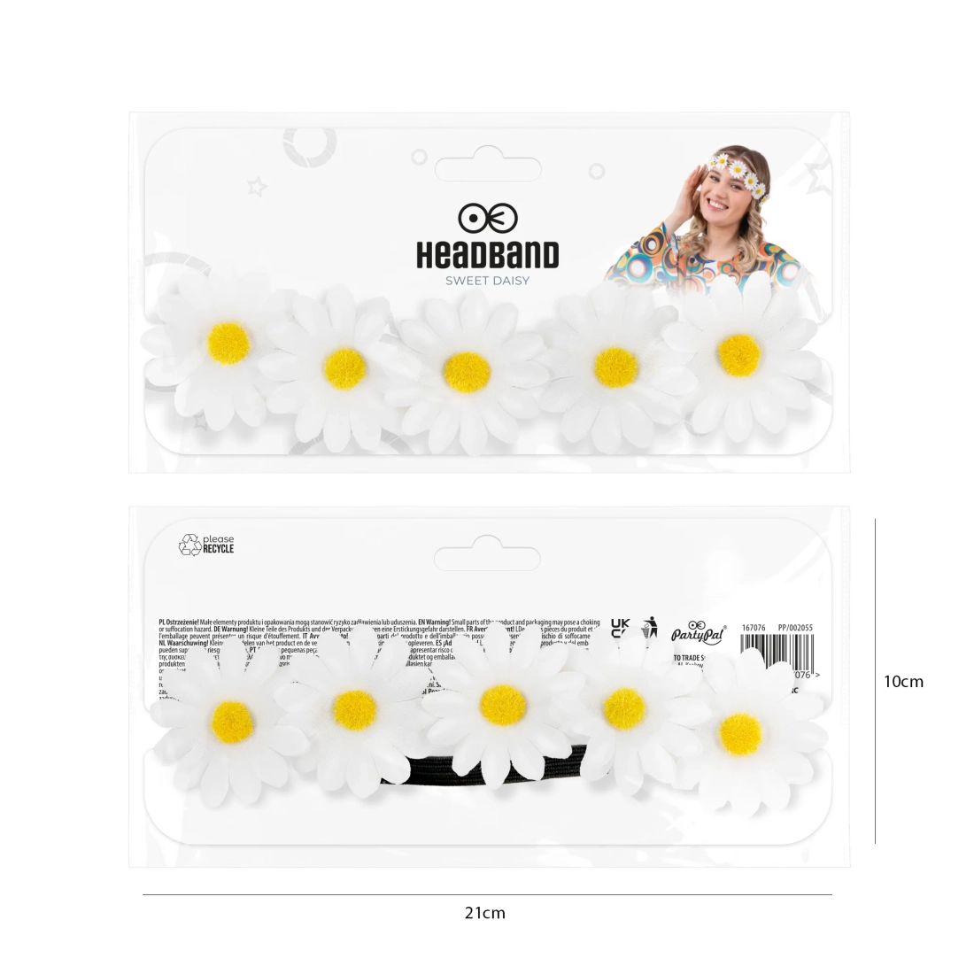 Univerzalni cvjetni vjenčić za party s tratinčicama