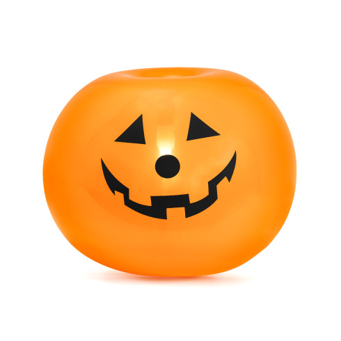 LED világító tök alakú lufik, narancssárga 25 cm – 5 db Halloweenre