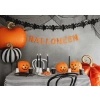 LED világító tök alakú lufik, narancssárga 25 cm – 5 db Halloweenre