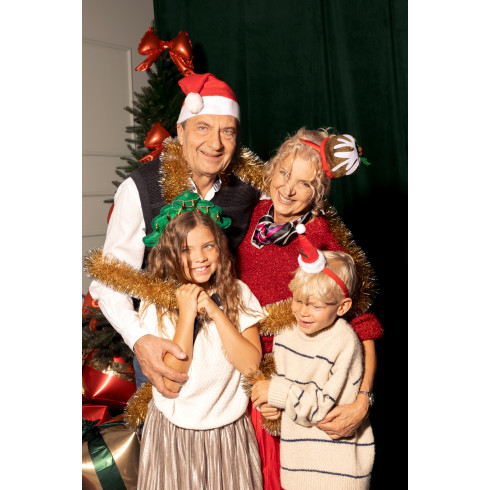 Mikulášska čiapka červeno-biela 40 cm, obvod hlavy 60 cm