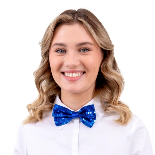 Bleščav metuljček v kobaltni barvi za praznovanje