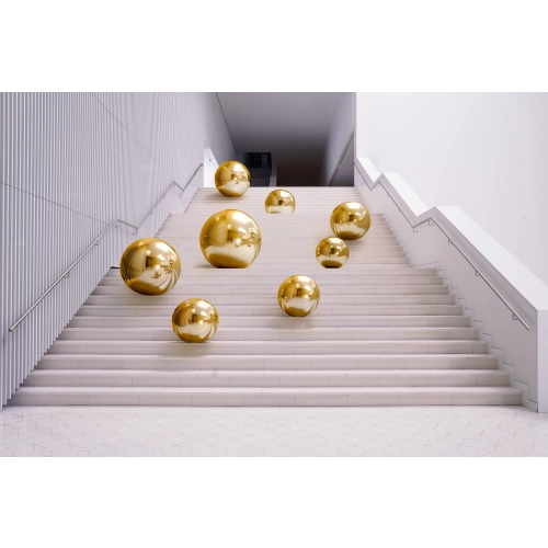 Minge gonflabilă tip oglindă, aurie, 60 cm – decorațiune pentru petrecere