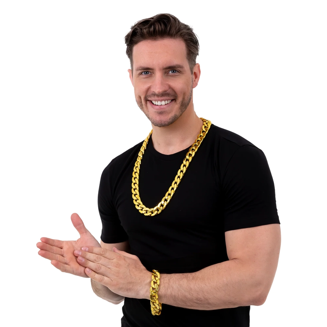 Zlatna narukvica disco stila iz 80-ih za zabave