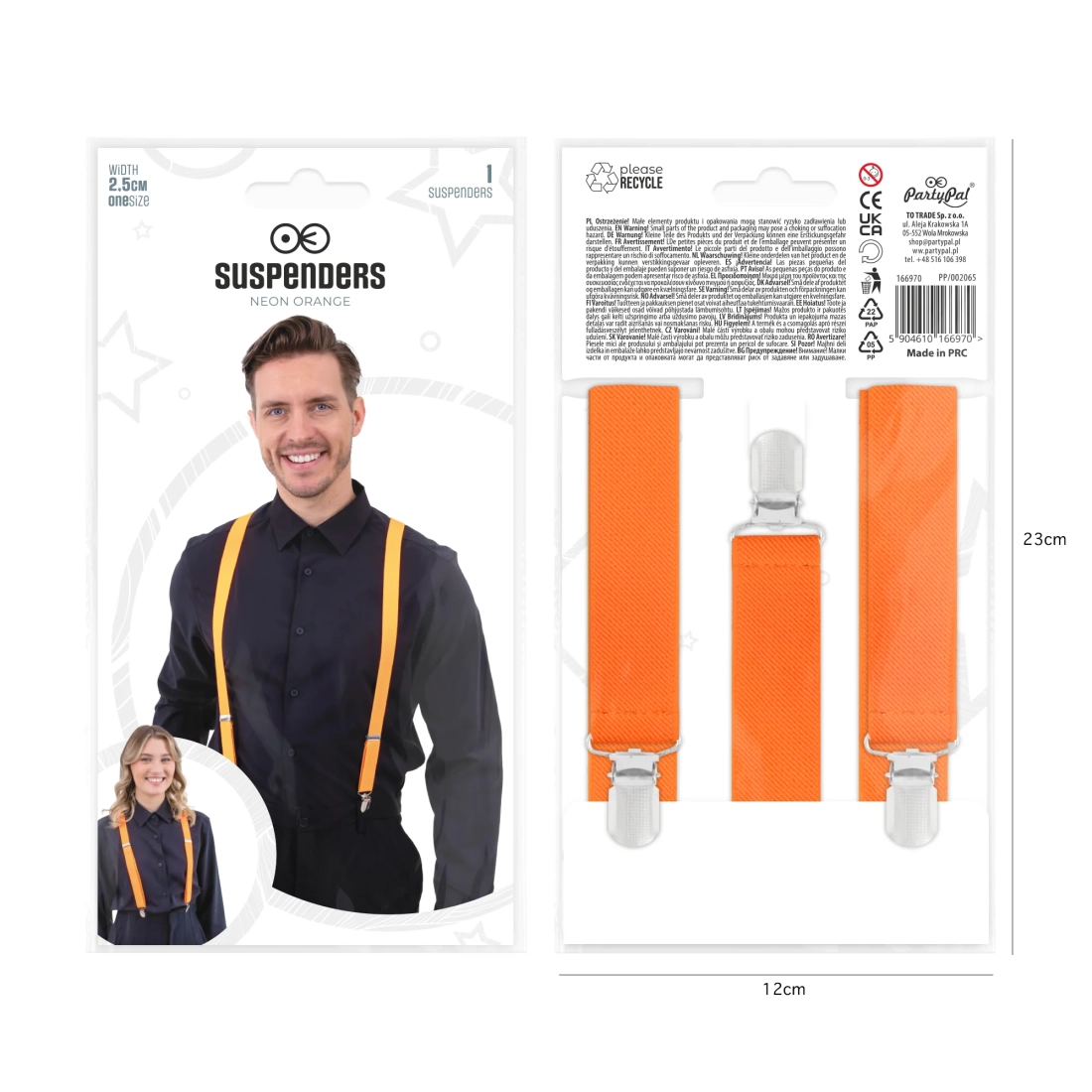 Neonske party tregerice narančaste