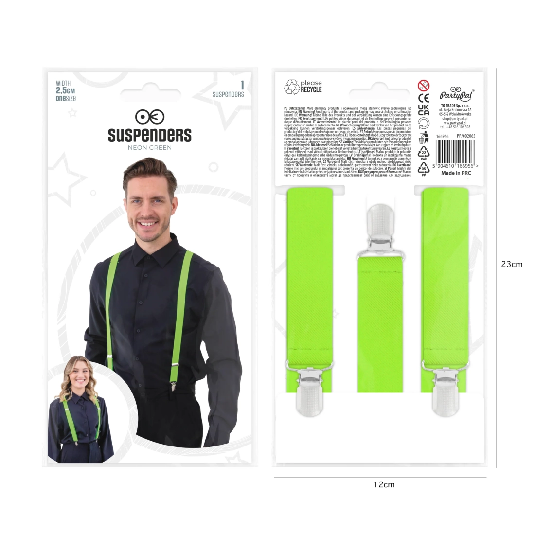 Neonske zelene naramenice za party