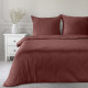 Obliečky 140x200 cm bavlnené saténové pruhované, bordové