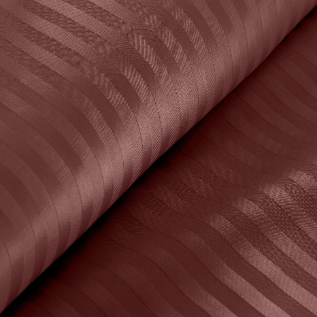 Povlečení 140x200 cm bavlněný satén pruhované, bordó