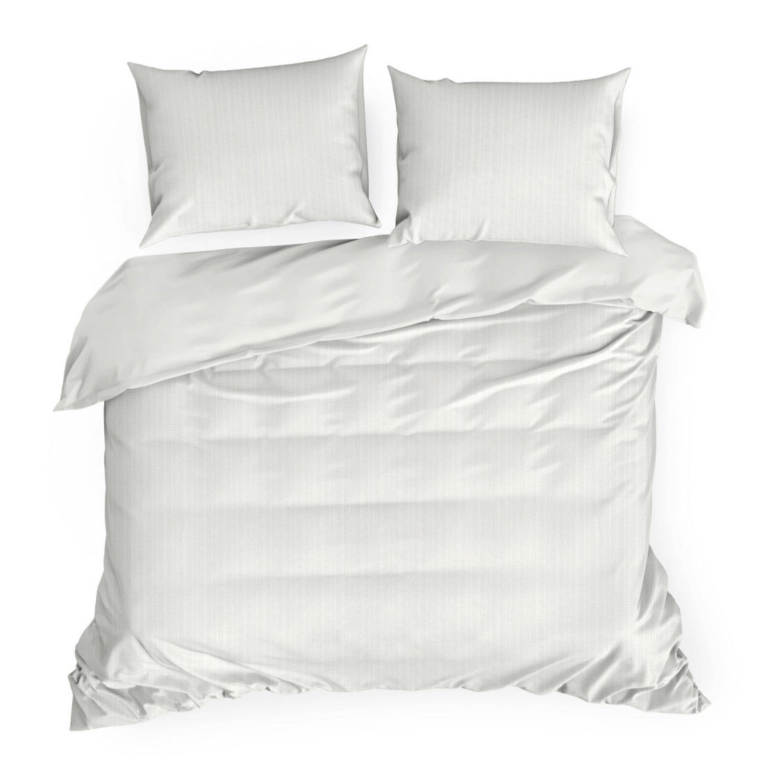 Povlečení 160x200 cm bavlněné renforcé, bílé s pruhovaným vzorem