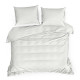 Obliečky 160x200 cm bavlnené renforcé, biele s pruhovaným vzorom