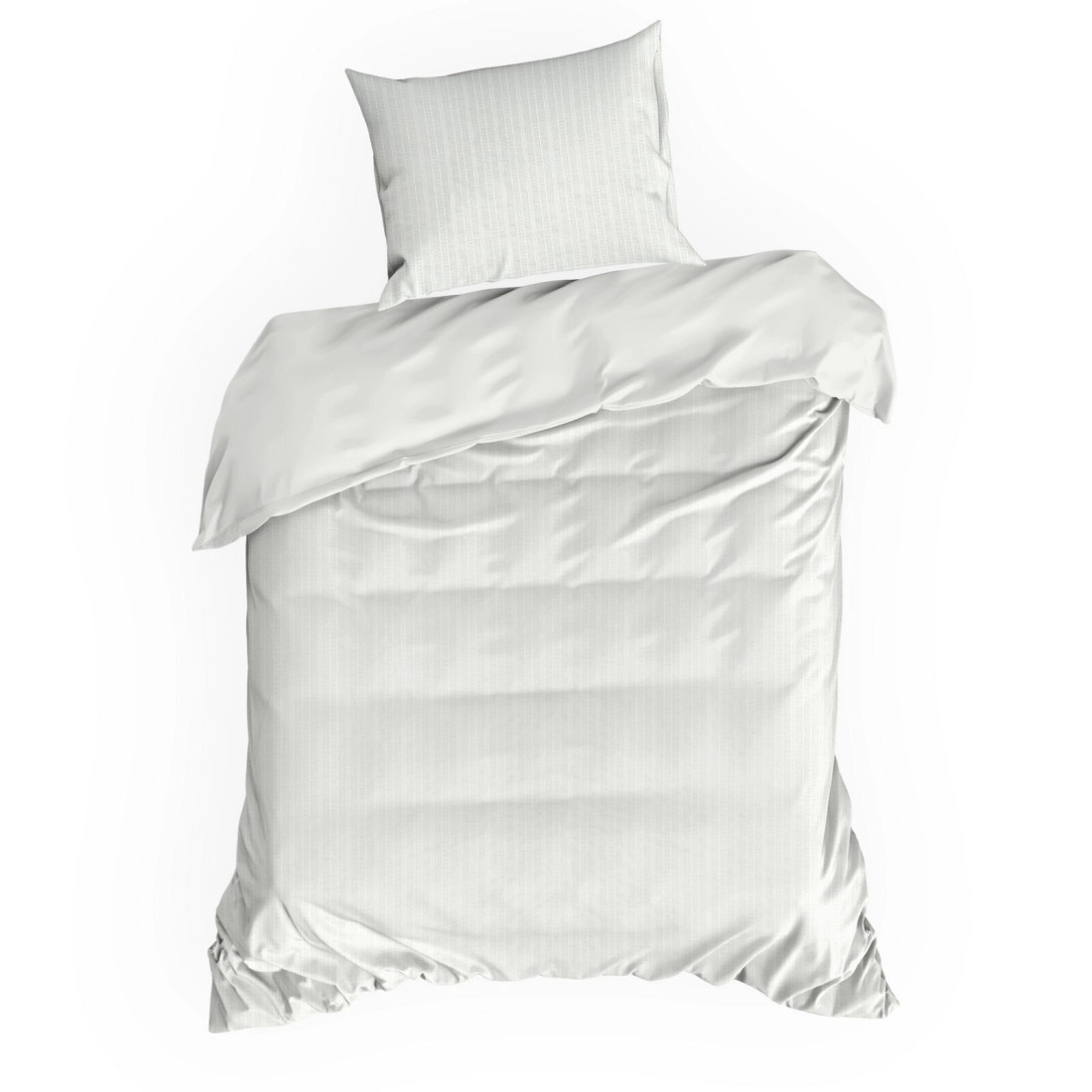 Povlečení 160x200 cm bavlněné renforcé, bílé s pruhovaným vzorem
