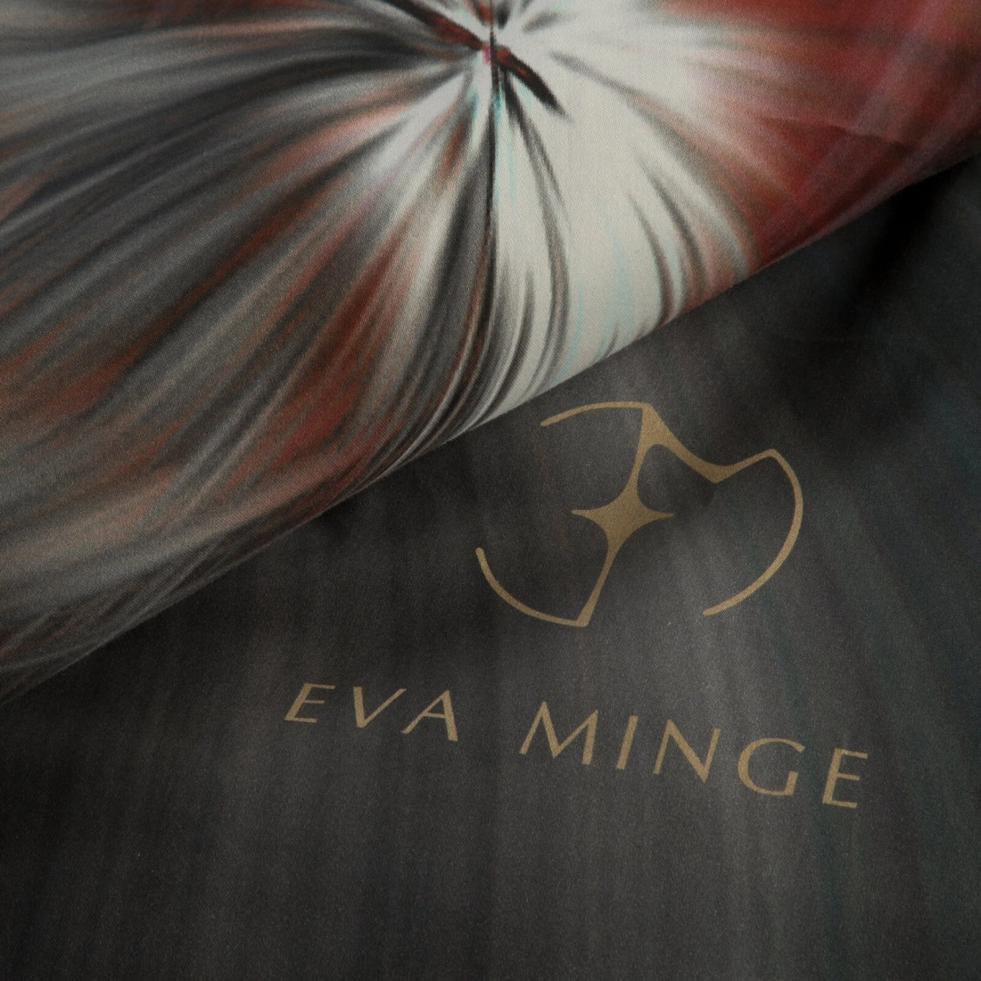 Povlečení 160x200 cm z bavlněného saténu, ocelové a fialové