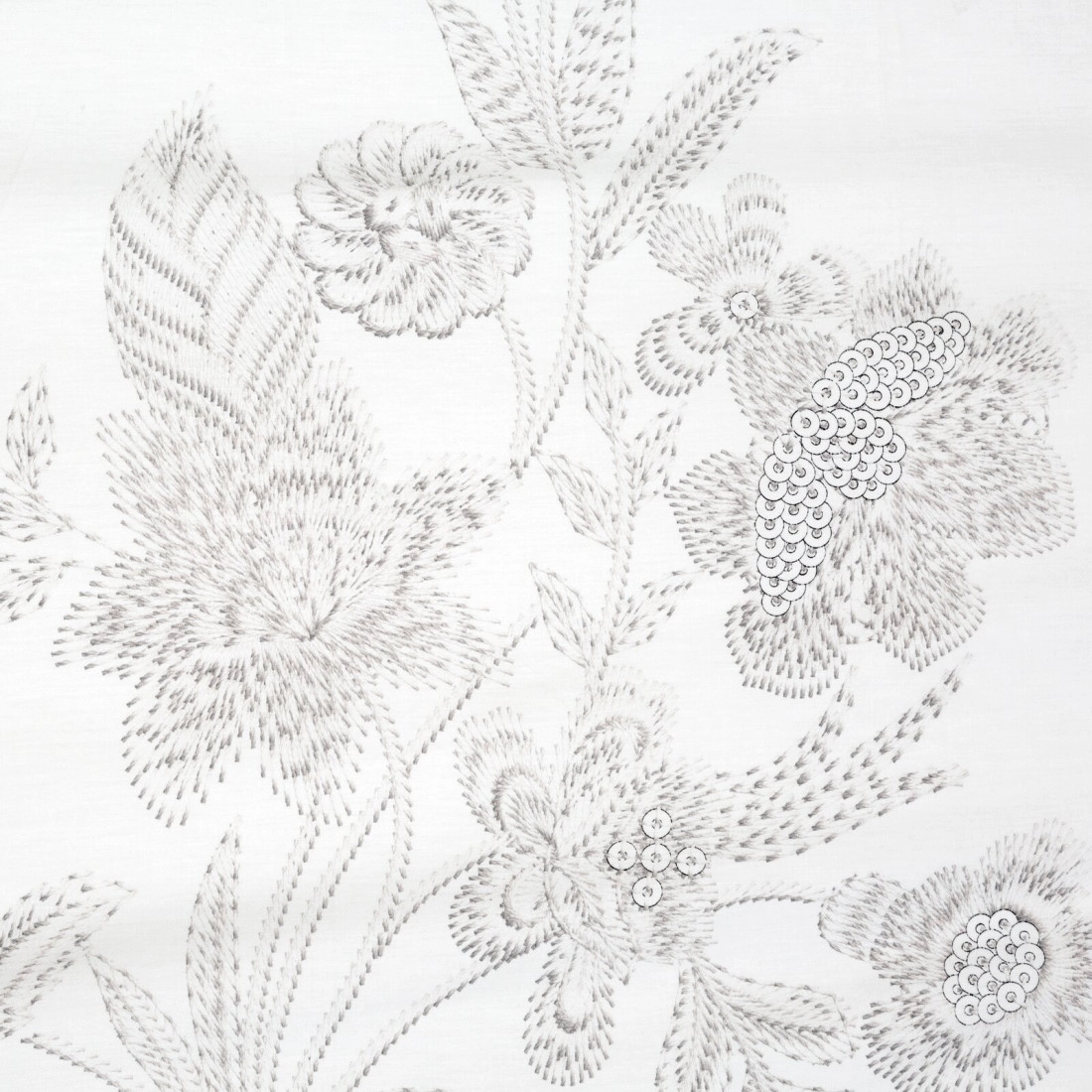 Povlečení 160x200 cm z bavlněného saténu s květinovým vzorem, bílé a hnědé