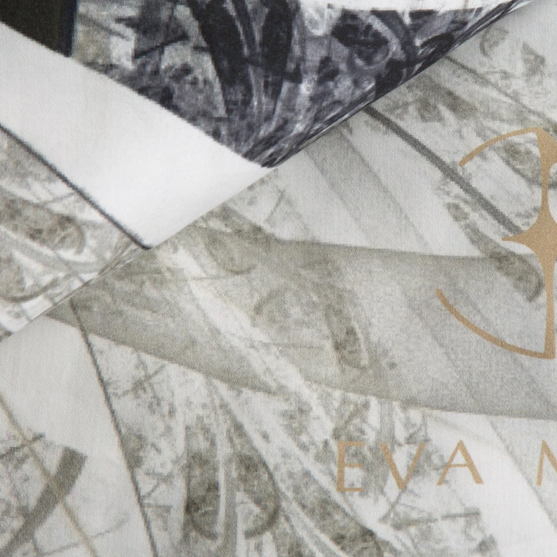 Saténové povlečení 160x200 cm, světle krémové a hnědé