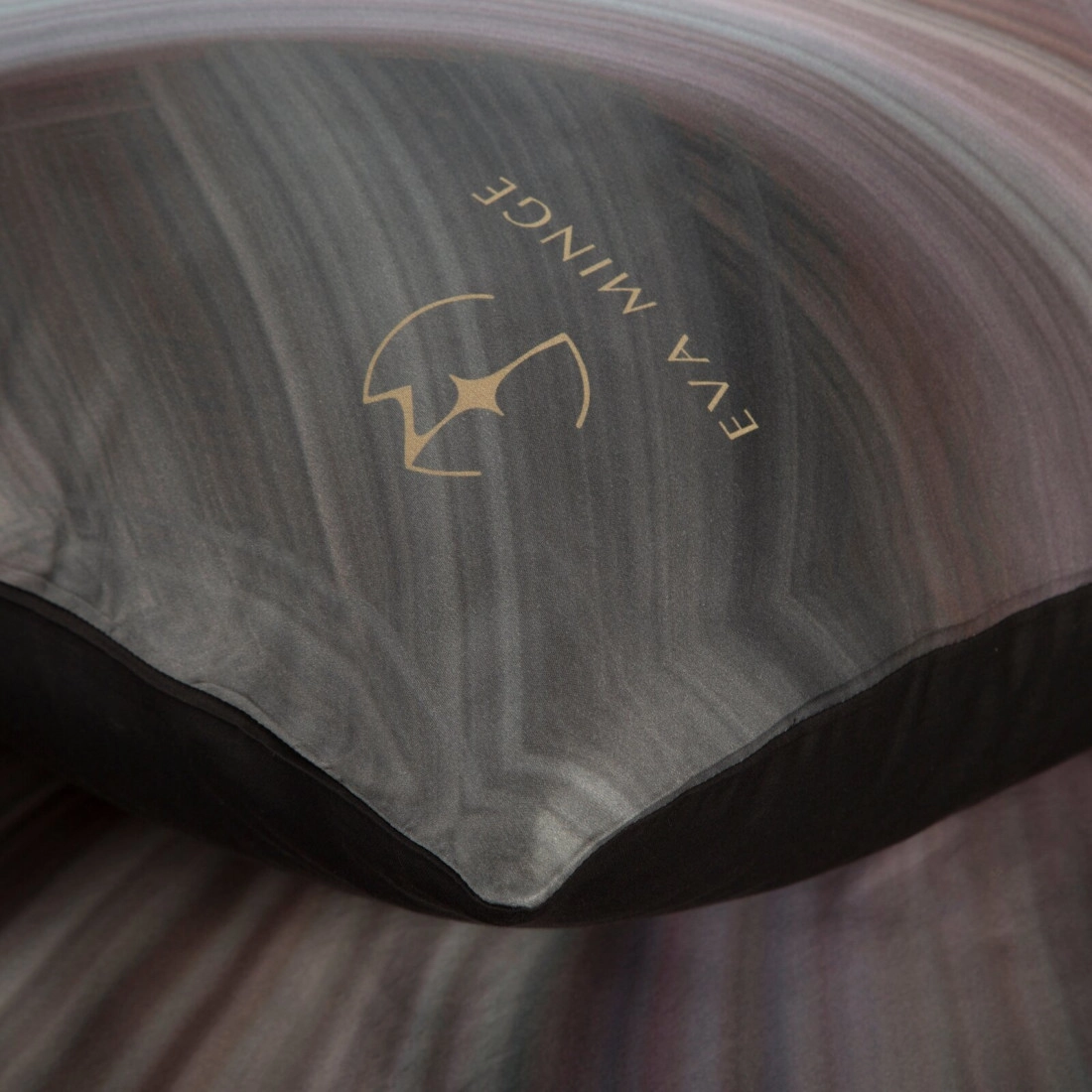 Povlečení 220x200 cm bavlněný satén, ocelové a fialové