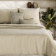 Obliečky 220x200 cm ľanovo bavlnené krémové