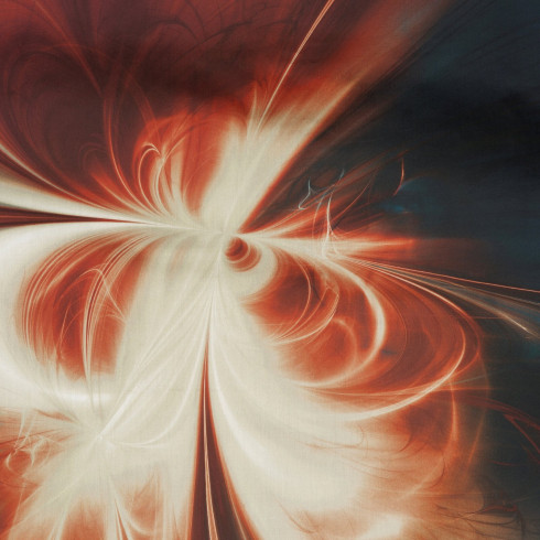 Obliečky 220x200 cm saténové bavlnené abstraktné, fľaškovo zelené a oranžové