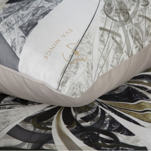 Obliečky 220x200 cm saténové, jasnokremové a hnedé