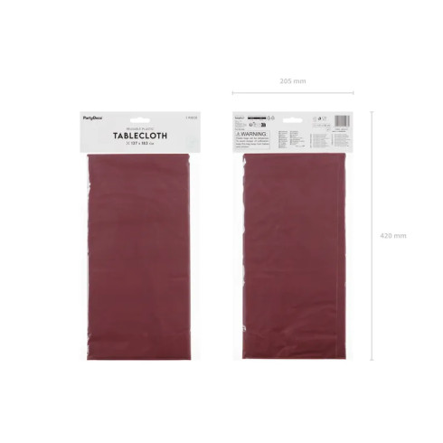 Namizni prt temno rdeč 137x183 cm iz sintetičnega materiala Namizni prt temno rdeč 137x183 cm iz sintetičnega materiala
